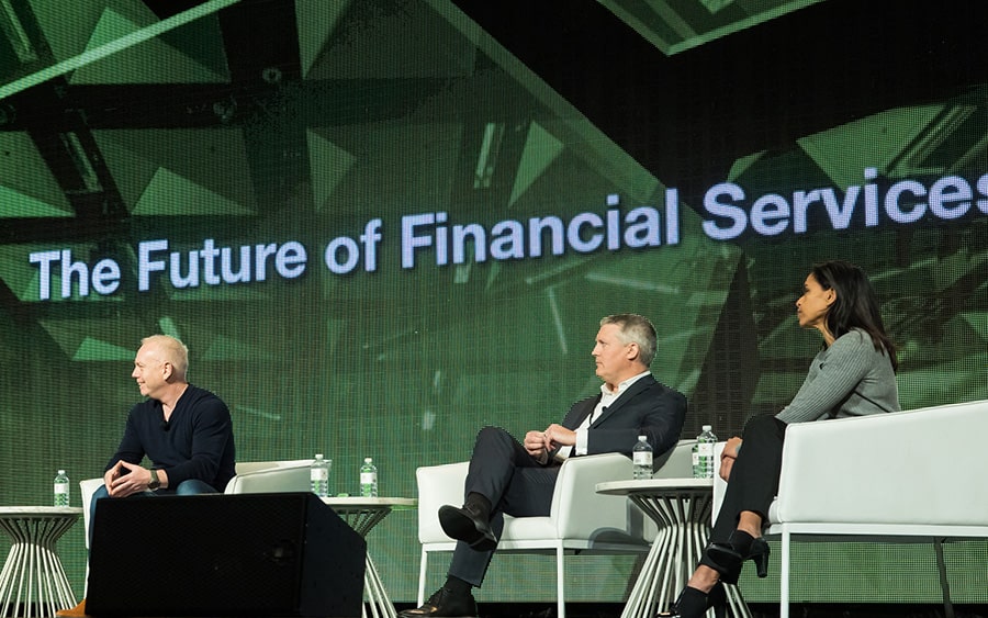 Future of Financial Services Melbourne panel discussing topic